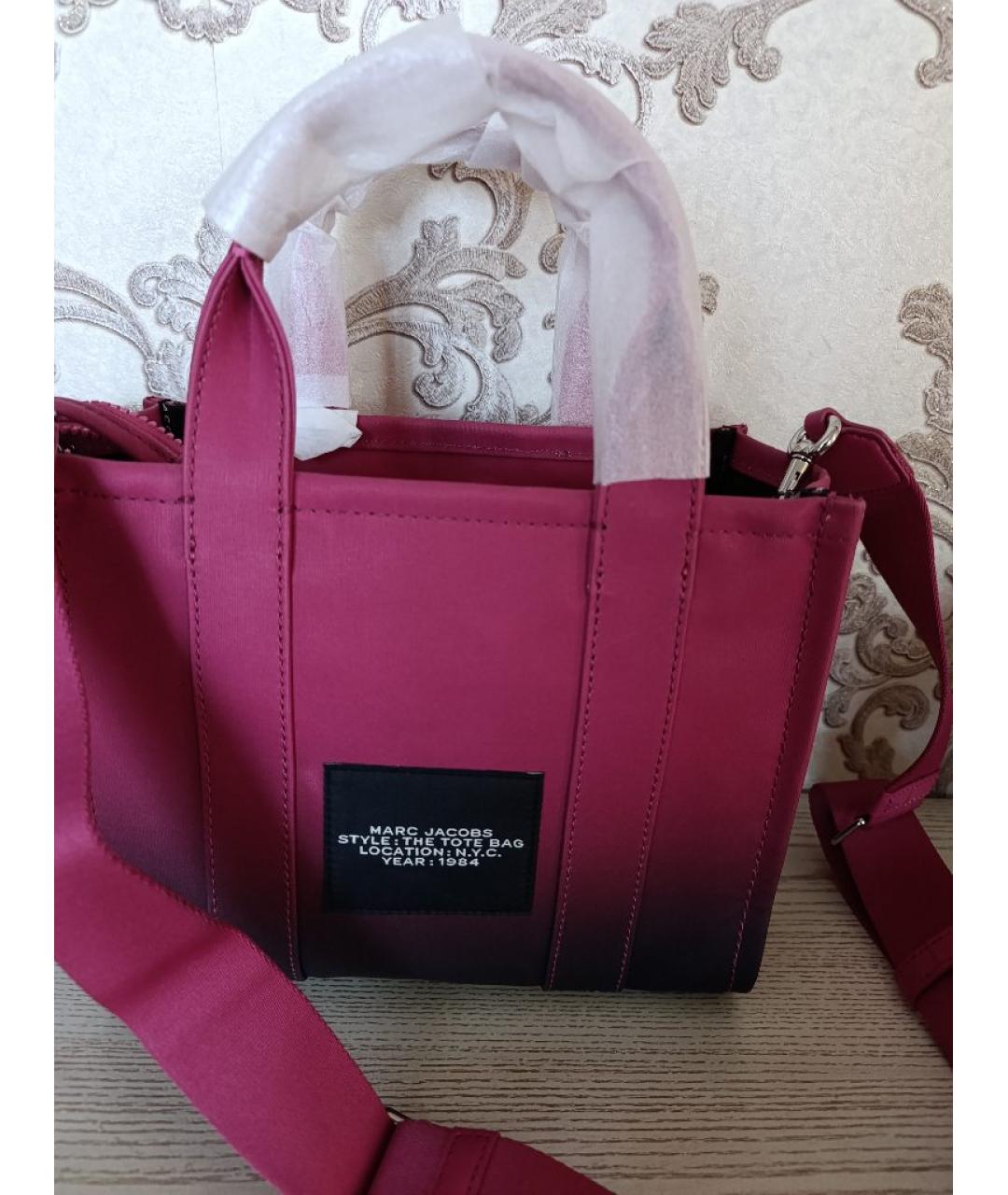 MARC JACOBS Фуксия хлопковая сумка тоут, фото 3