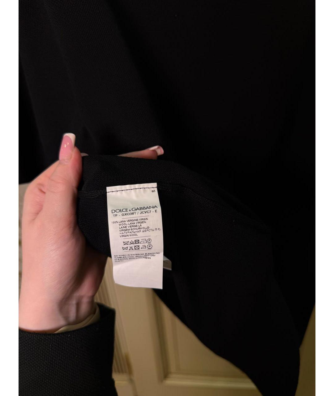 DOLCE&GABBANA Темно-синее поло с коротким рукавом, фото 5