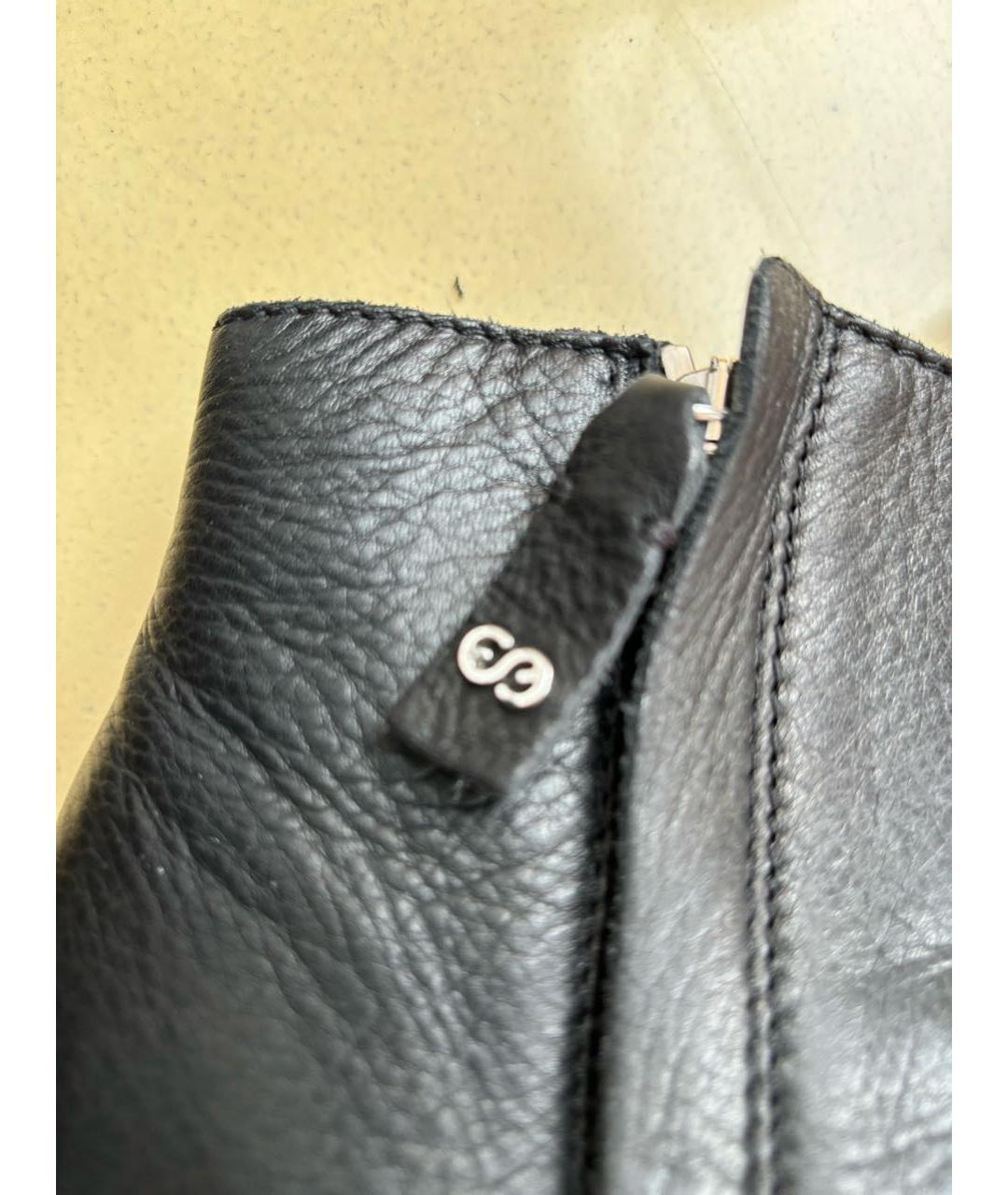 ESCADA Черные кожаные полусапоги, фото 4