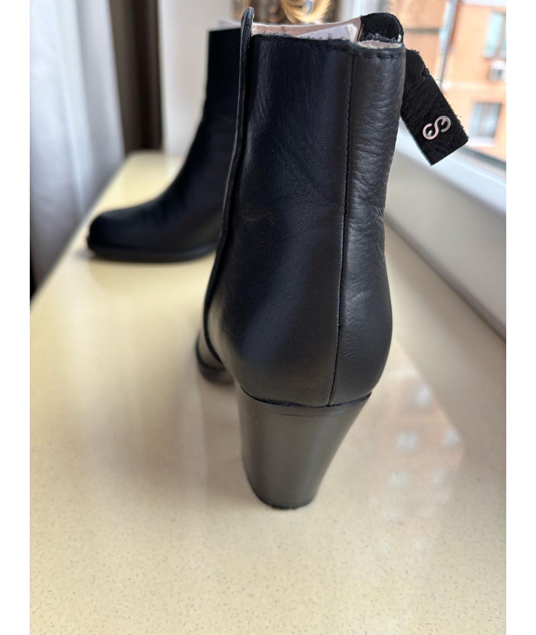 ESCADA Черные кожаные полусапоги, фото 3