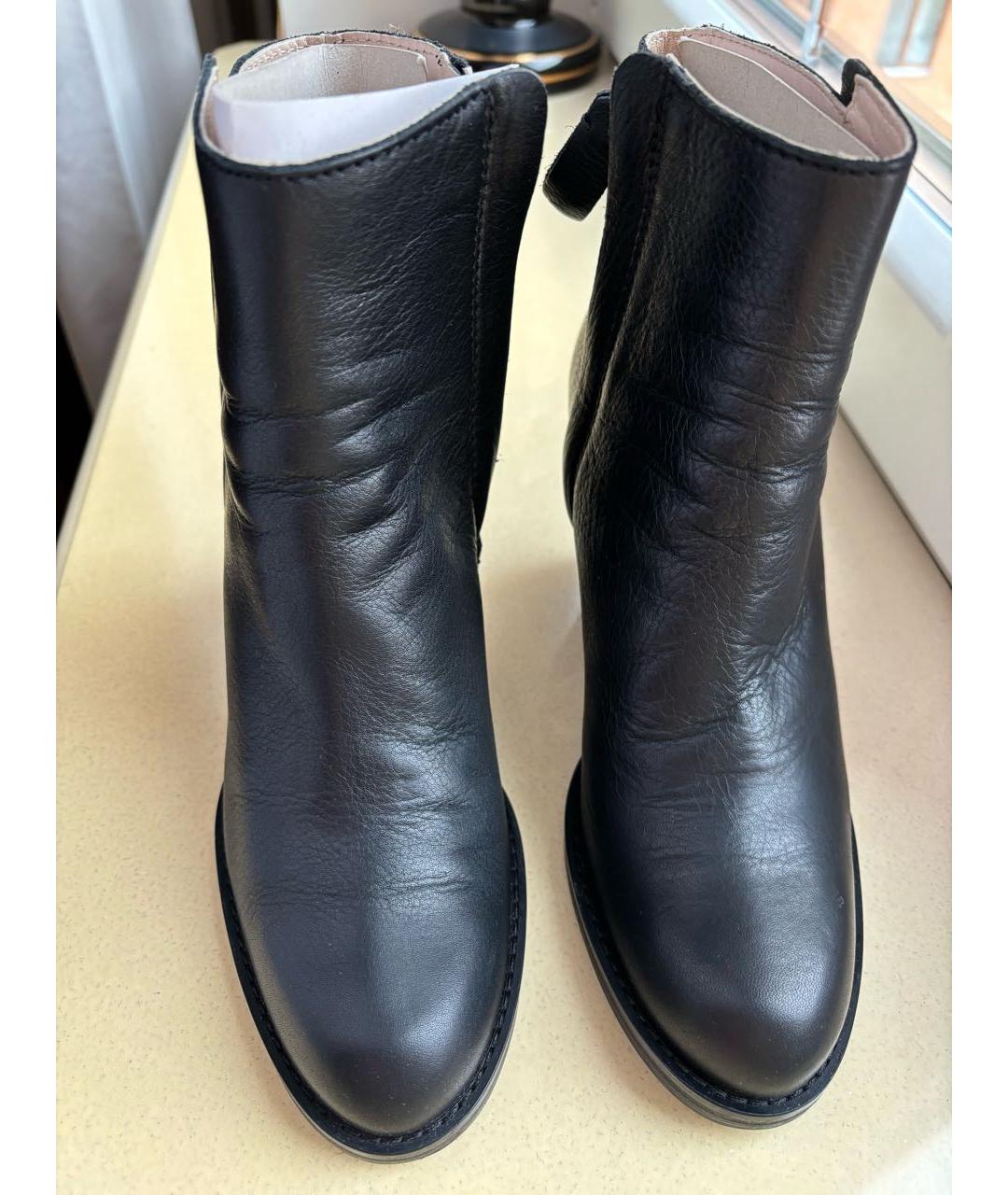 ESCADA Черные кожаные полусапоги, фото 2