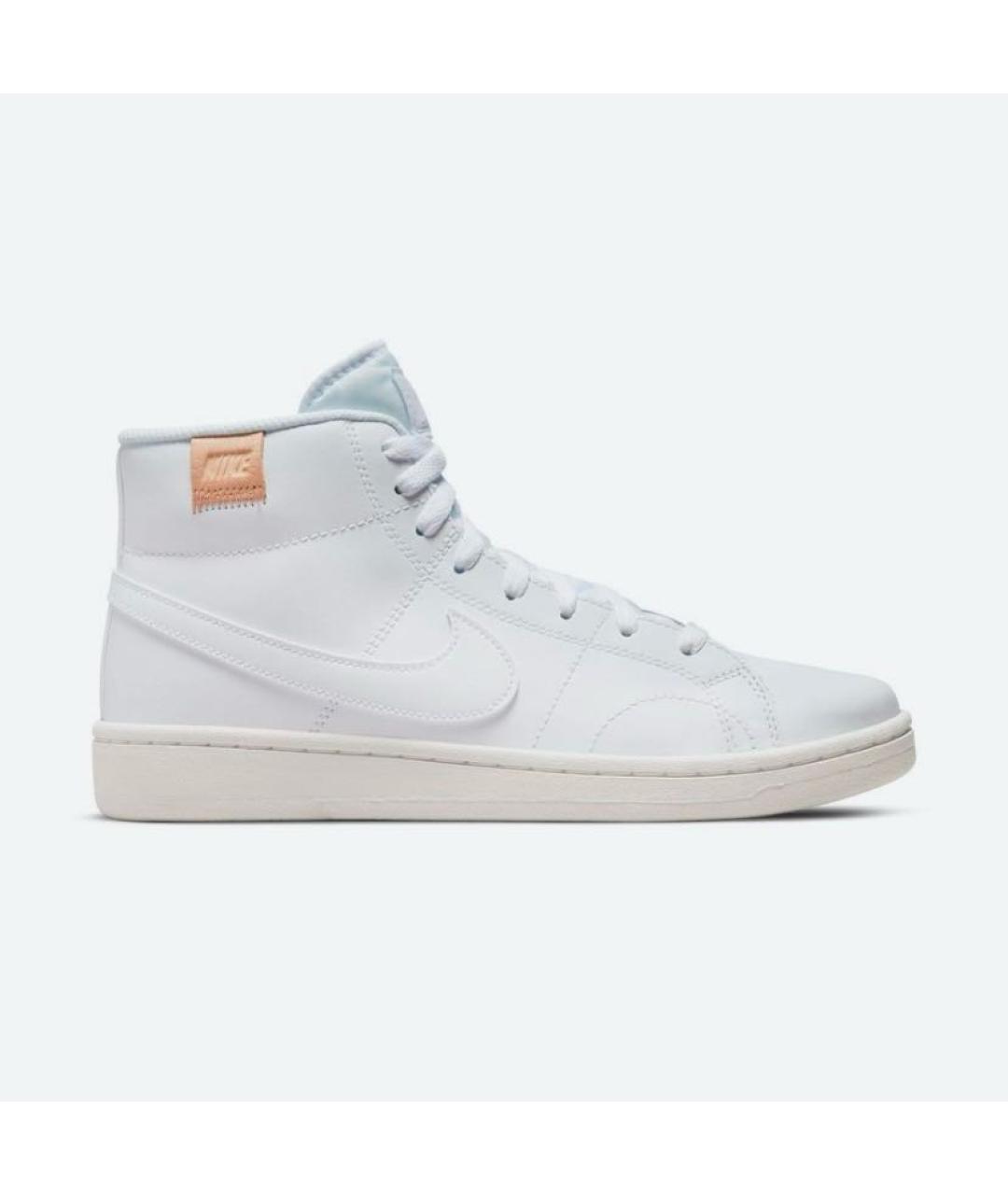 NIKE Белые кожаные высокие кроссовки / кеды, фото 8