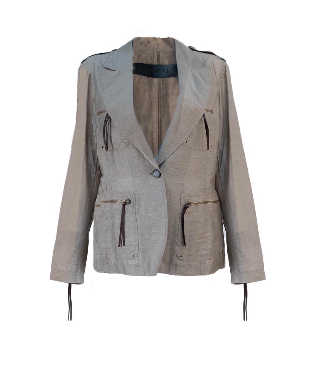 BARBARA BUI Бежевый льняной жакет/пиджак, фото 1