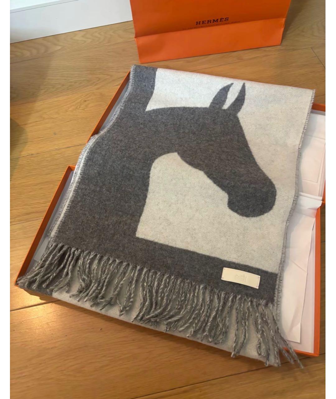 HERMES Мульти кашемировый шарф, фото 3