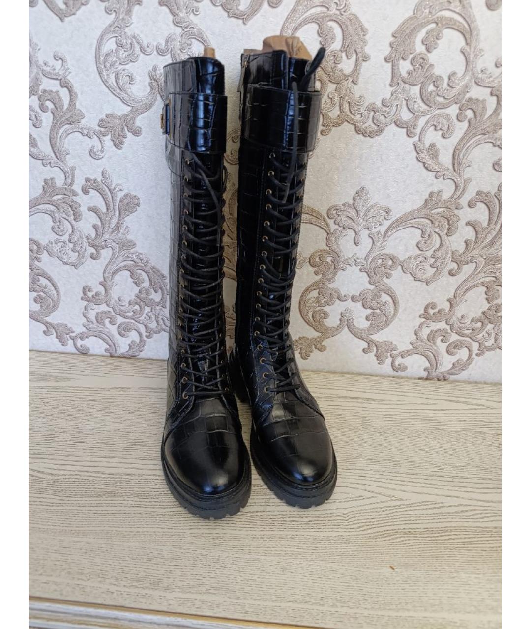 MICHAEL KORS Черные кожаные сапоги, фото 2