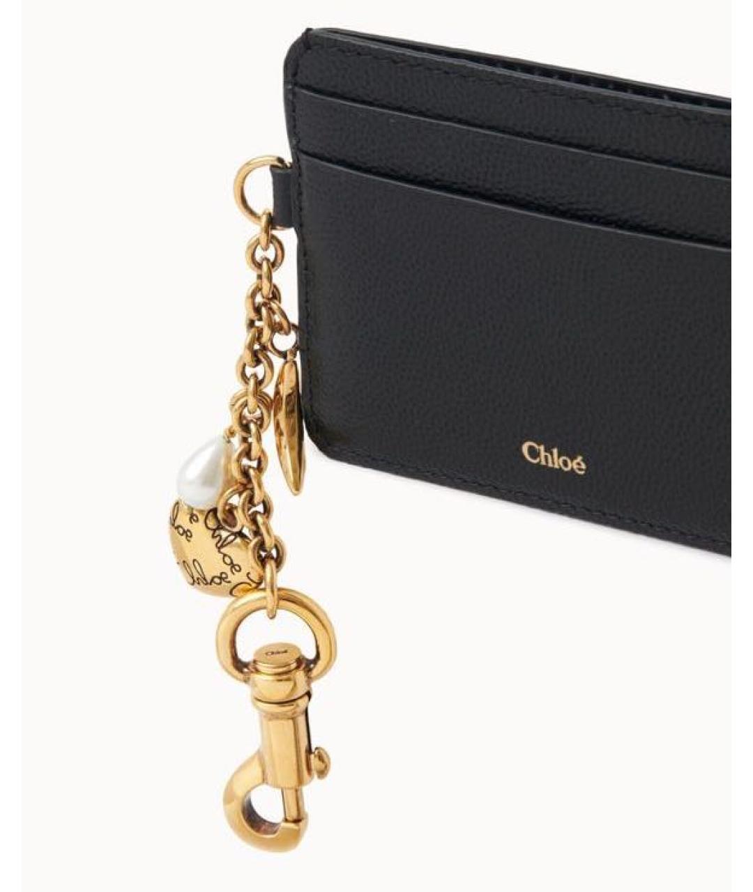 CHLOE Черный кожаный кардхолдер, фото 3