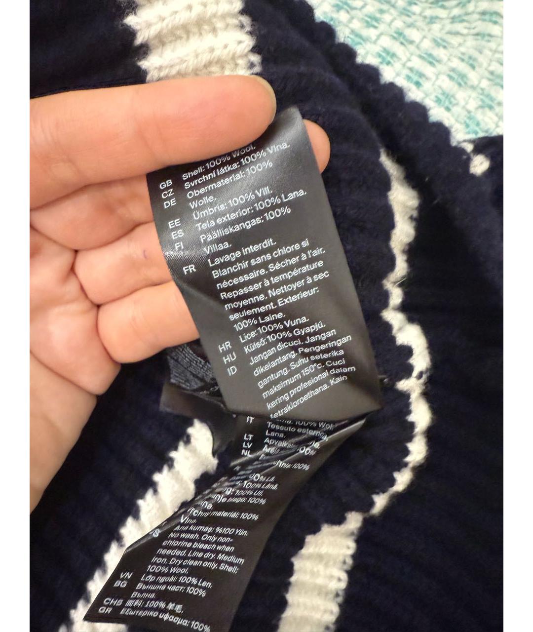 COS Темно-синий шерстяной джемпер / свитер, фото 5