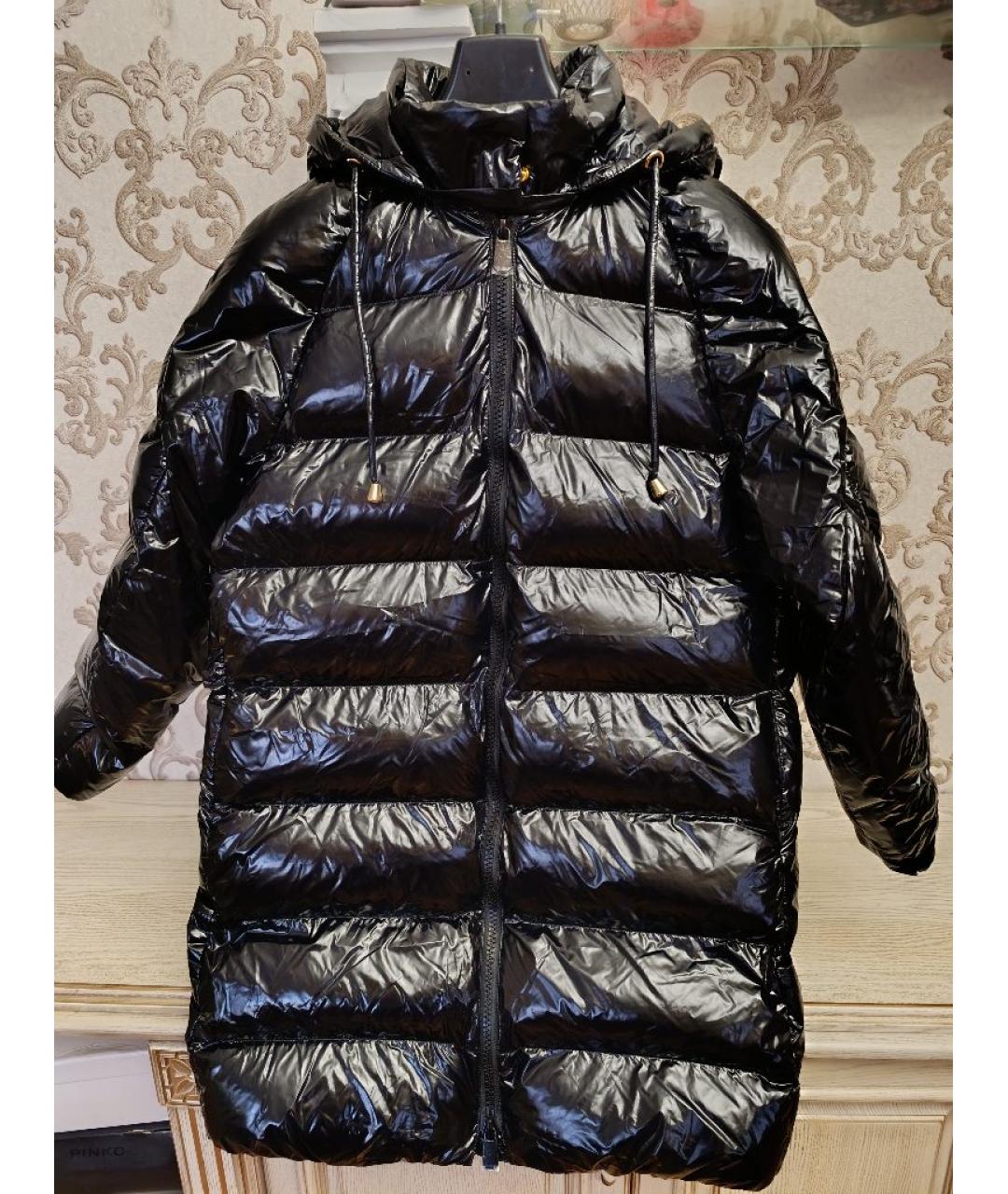 PINKO Черный полиэстеровый пуховик, фото 7