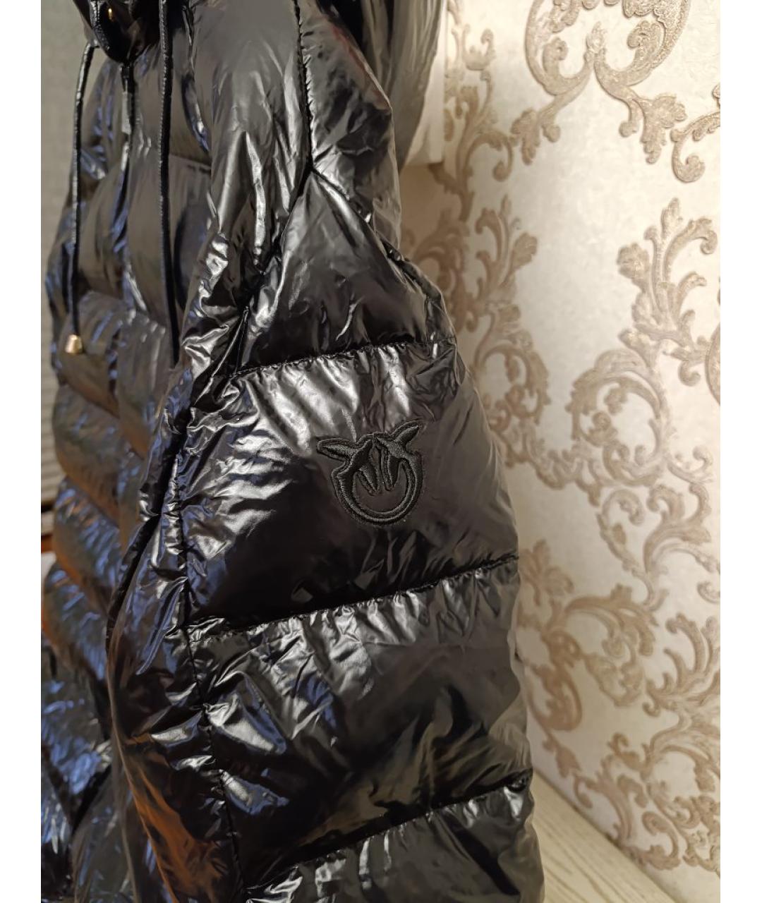 PINKO Черный полиэстеровый пуховик, фото 5
