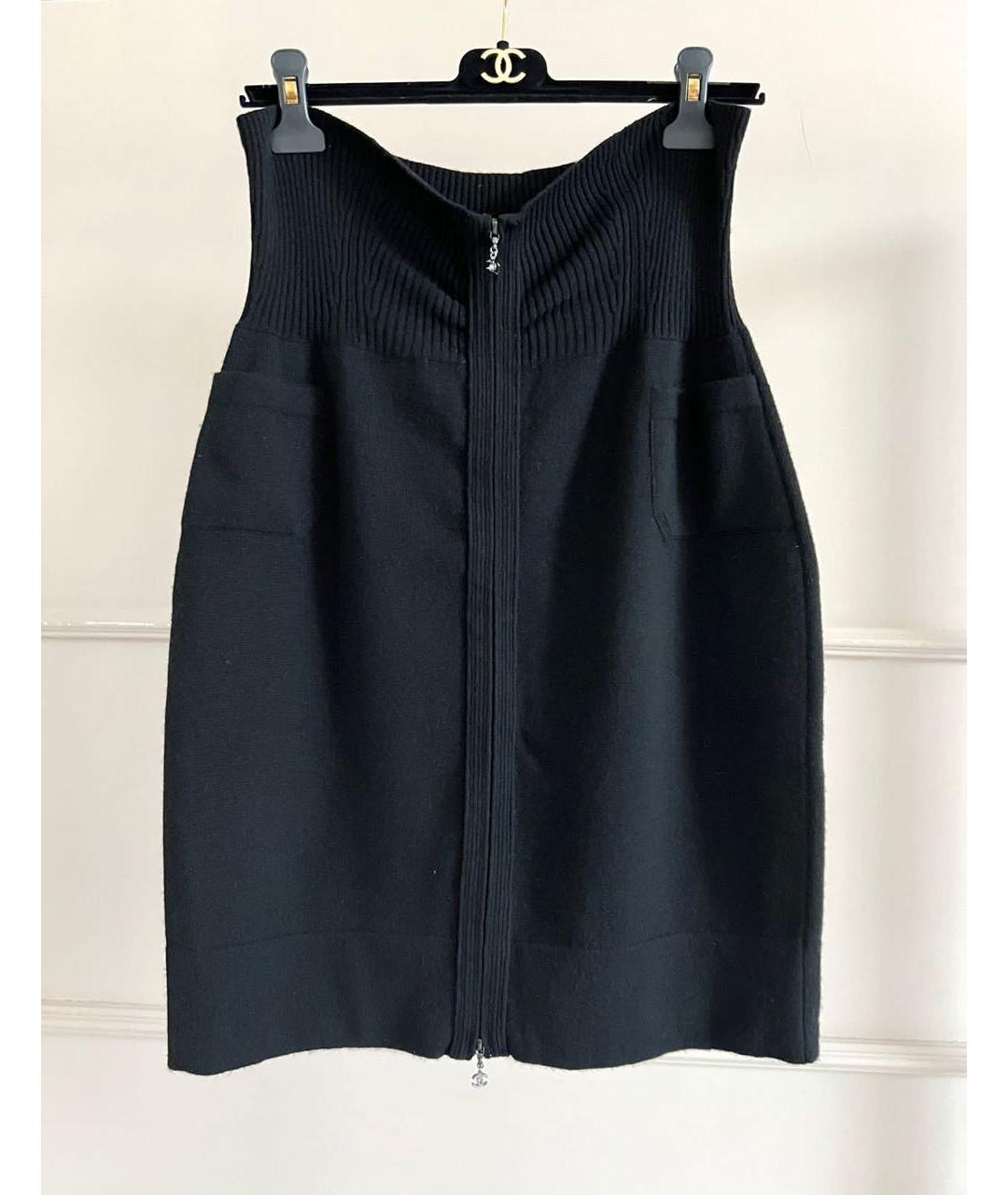 CHANEL Черная юбка миди, фото 2