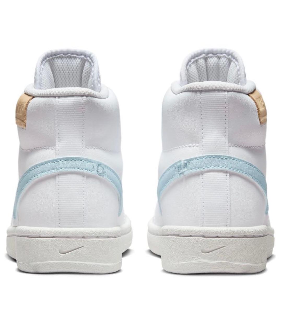 NIKE Белые кожаные высокие кроссовки / кеды, фото 3
