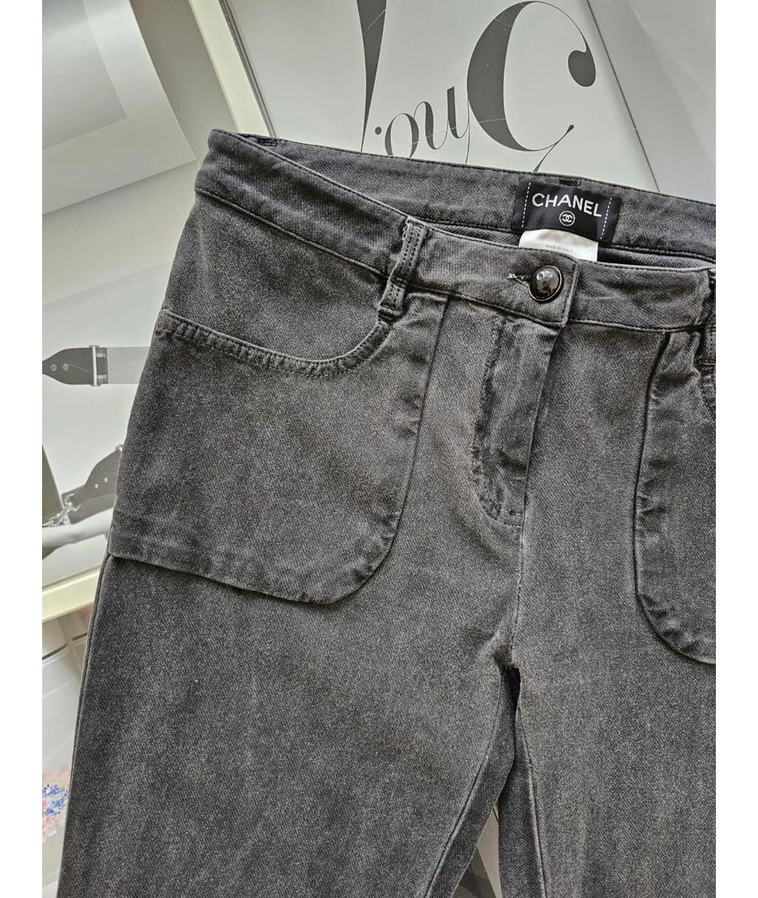 CHANEL Серые прямые джинсы, фото 7