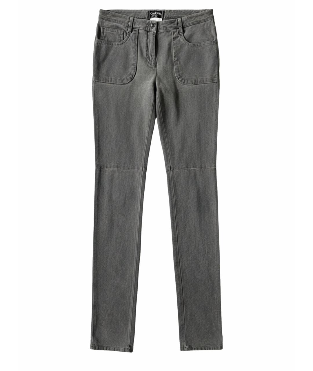 CHANEL Серые прямые джинсы, фото 1