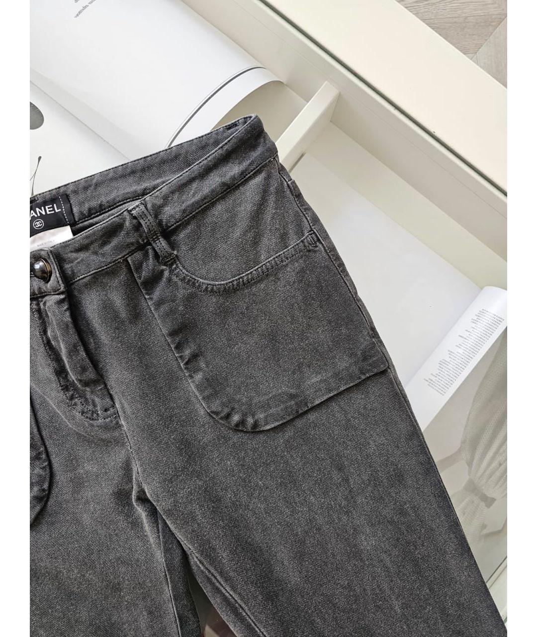 CHANEL Серые прямые джинсы, фото 3