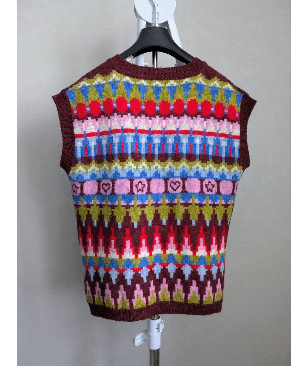 WEEKEND MAX MARA Мульти шерстяная жилетка, фото 2
