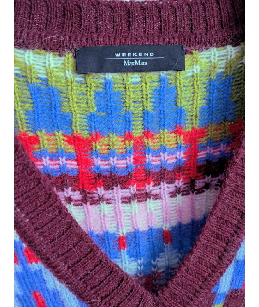 WEEKEND MAX MARA Мульти шерстяная жилетка, фото 8