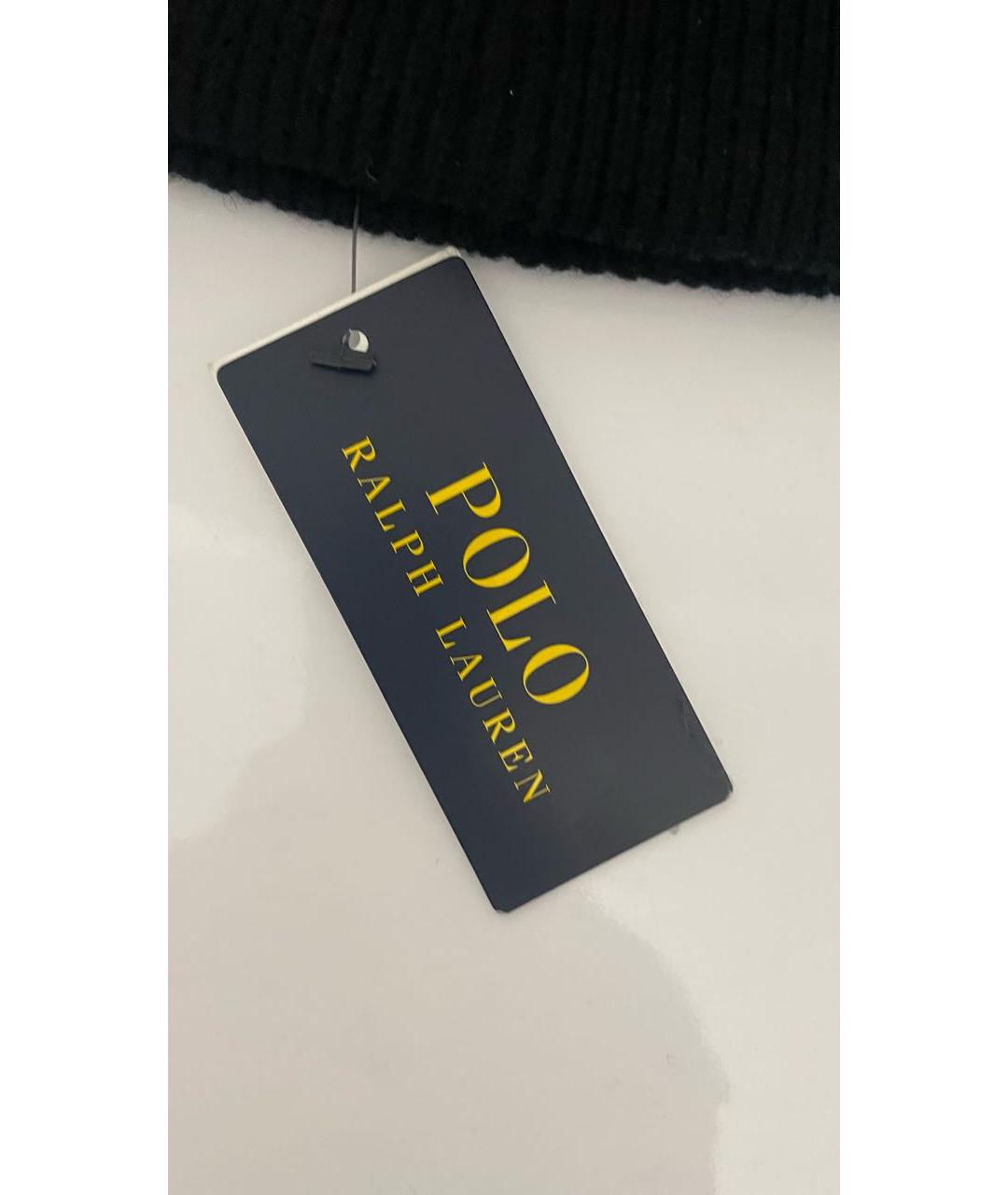 POLO RALPH LAUREN Черная шерстяная шапка, фото 4