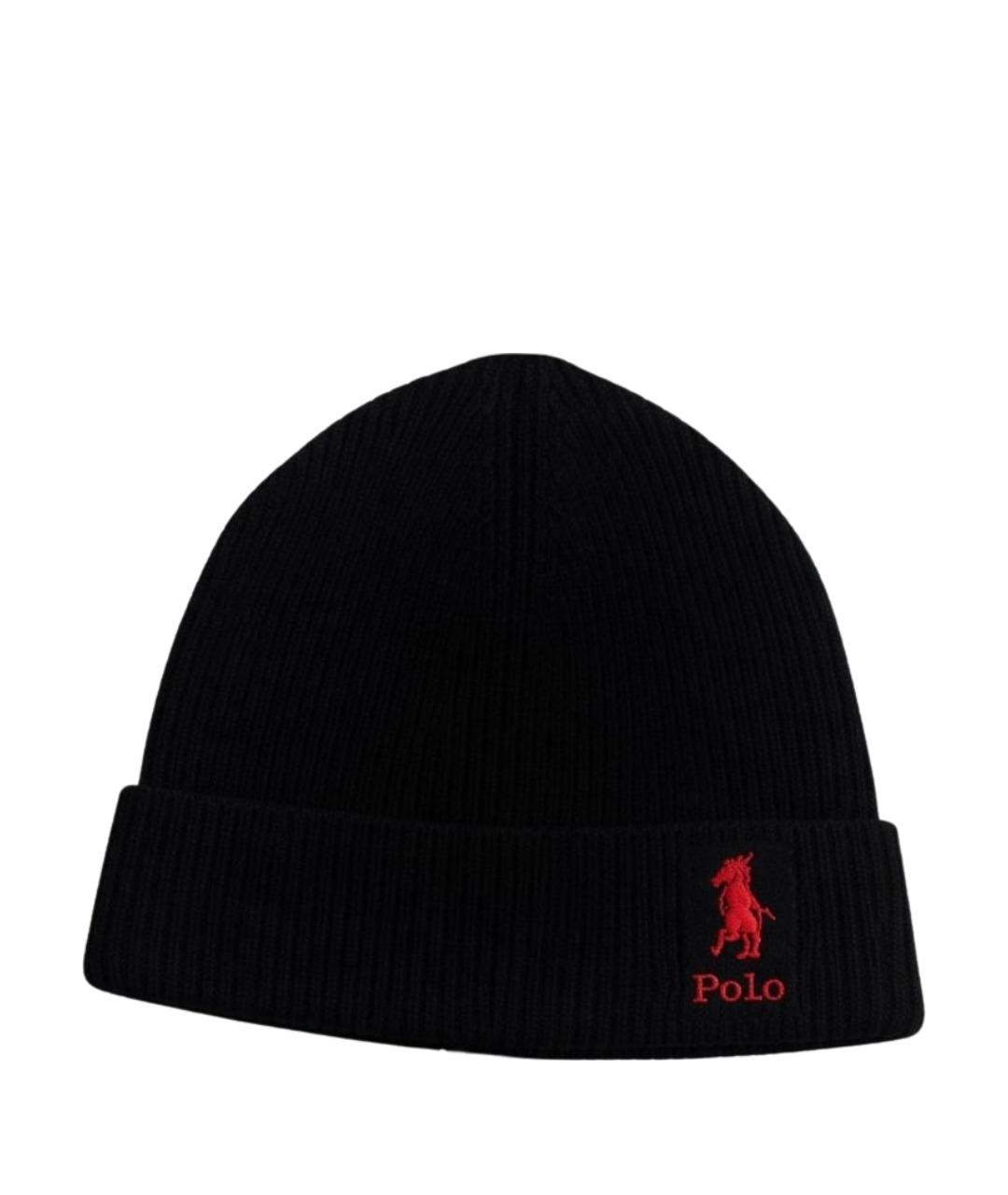 POLO RALPH LAUREN Черная шерстяная шапка, фото 1
