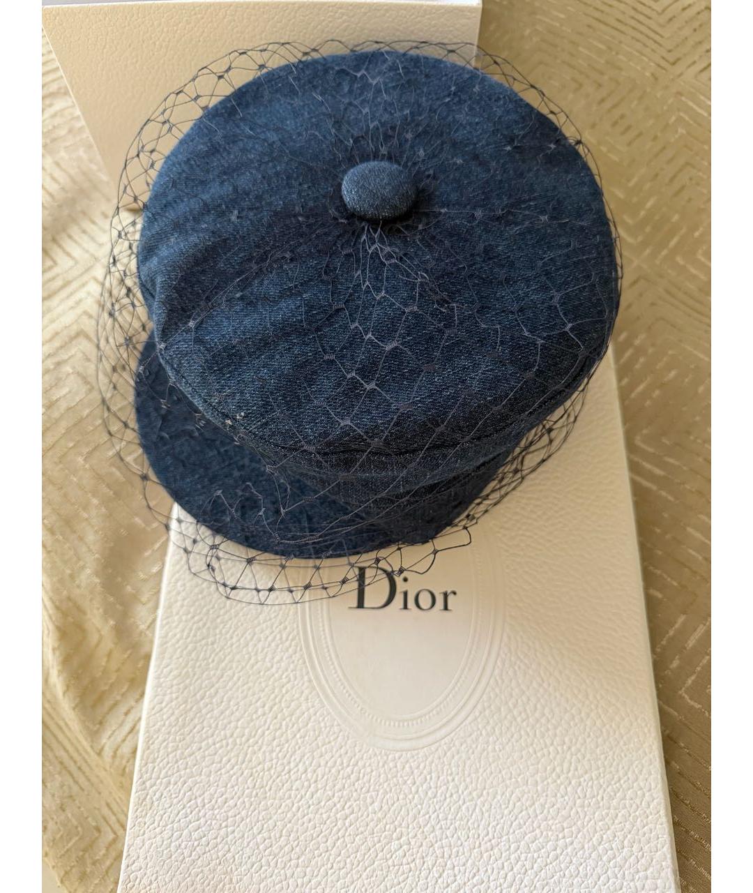 CHRISTIAN DIOR Темно-синяя хлопковая кепка, фото 6