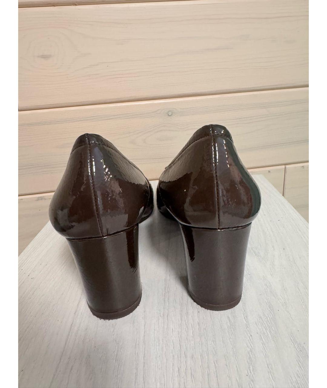 PRADA Бежевые туфли из лакированной кожи, фото 4