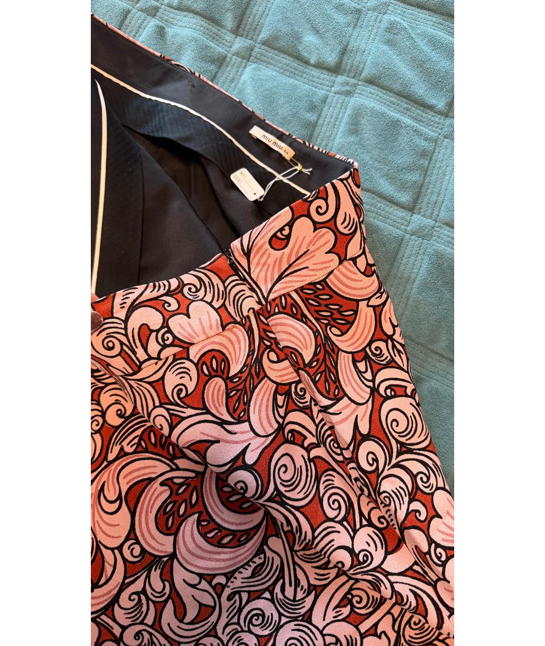 MIU MIU Шелковая юбка мини, фото 5