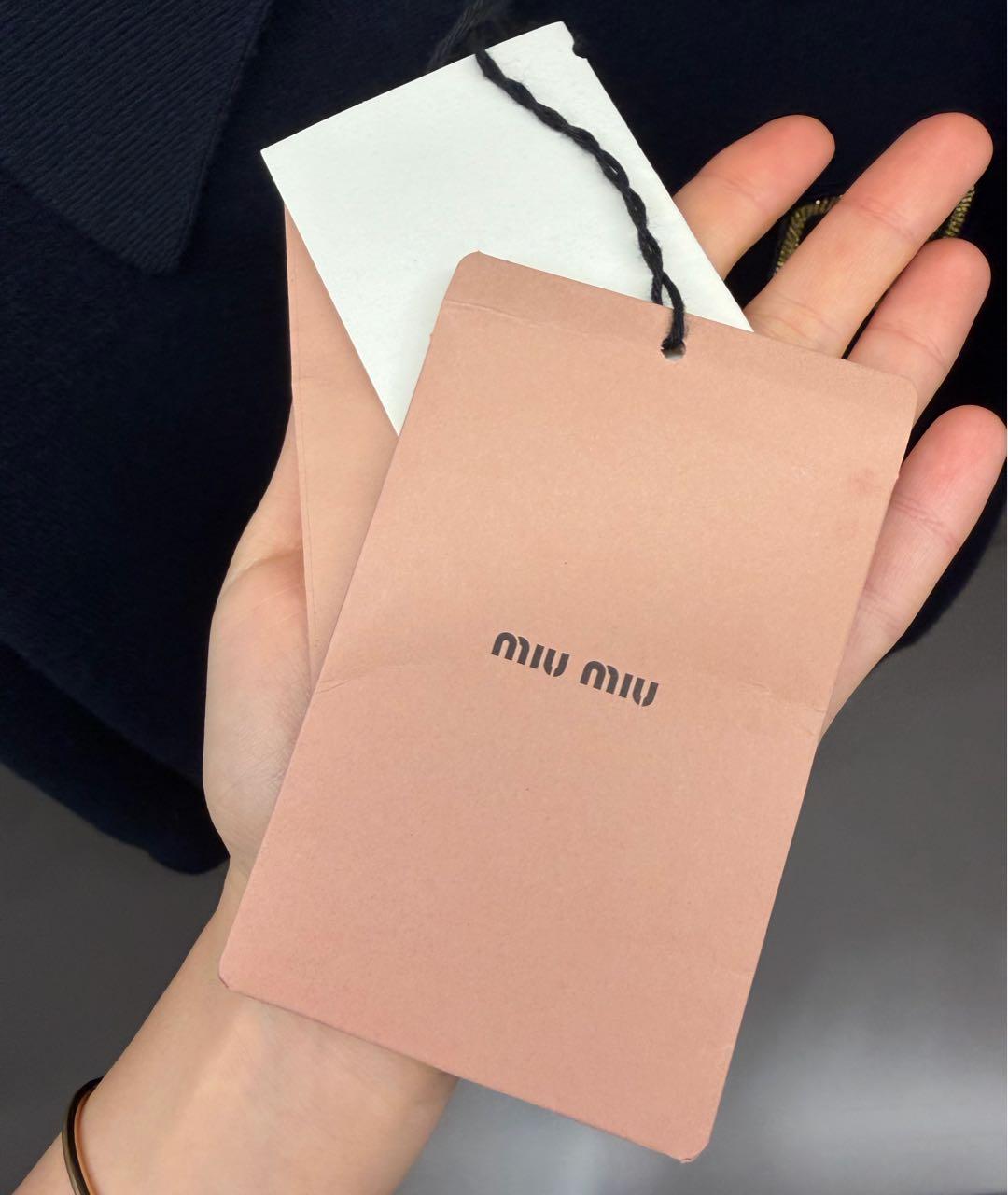 MIU MIU Темно-синий джемпер / свитер, фото 4