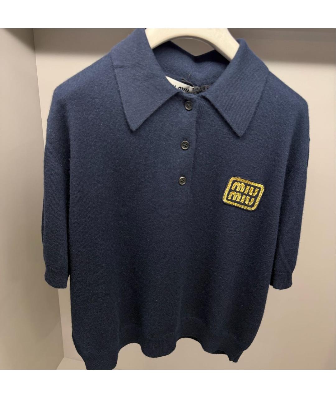 MIU MIU Темно-синий джемпер / свитер, фото 6