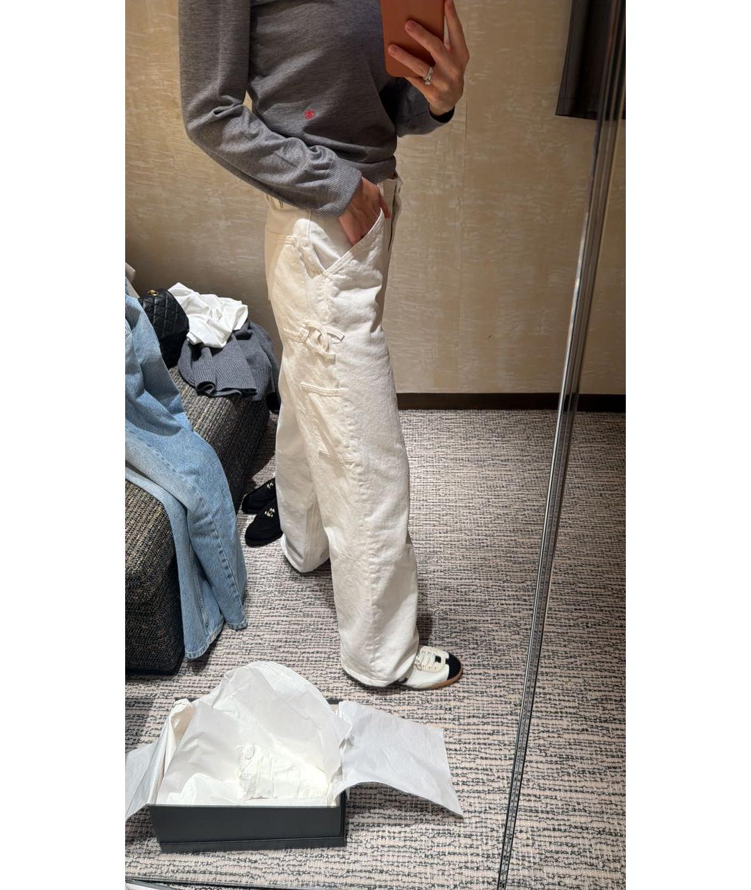 CHANEL Белые кожаные кеды, фото 5