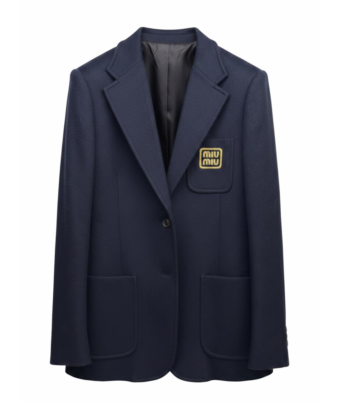 MIU MIU Темно-синий жакет/пиджак, фото 1