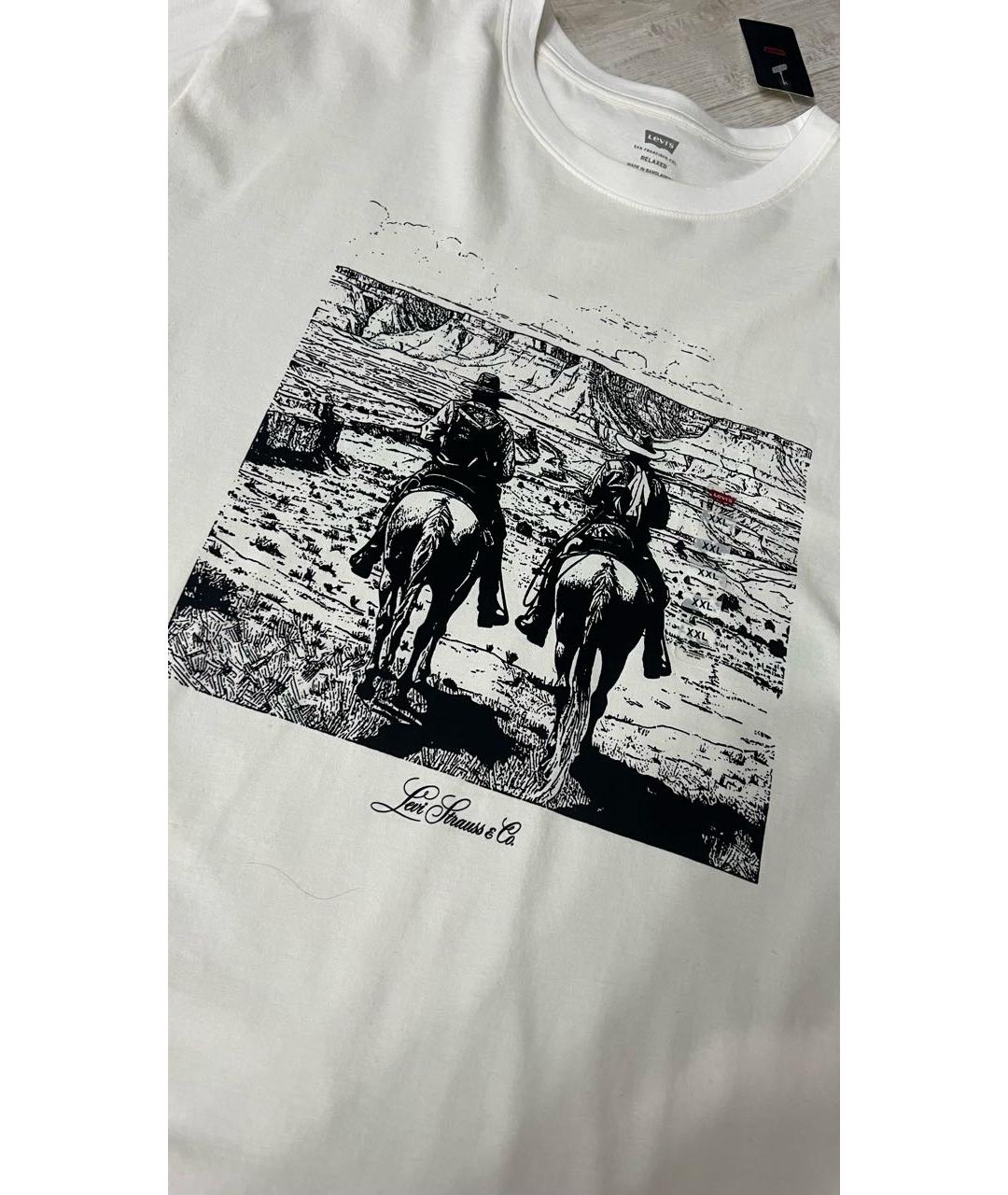 LEVI'S Белая хлопковая футболка, фото 5