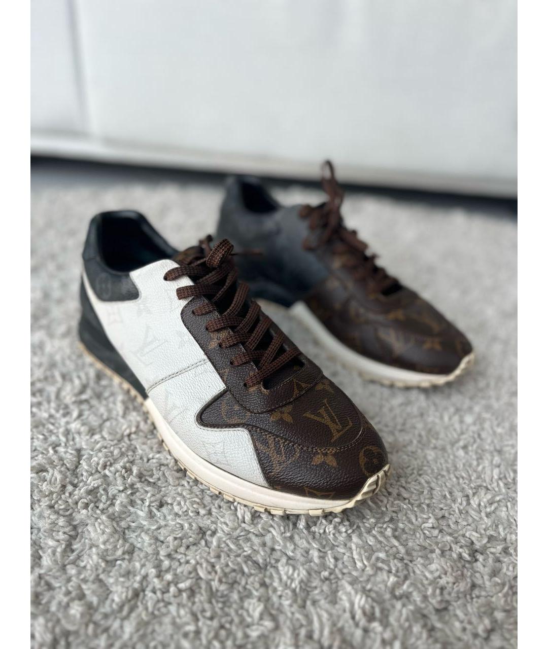 LOUIS VUITTON Коричневые кожаные кеды, фото 7