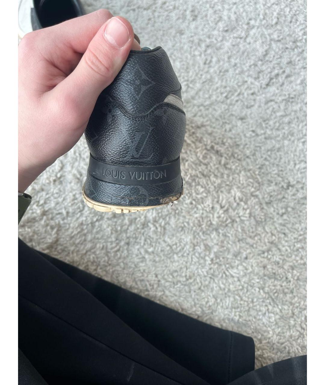 LOUIS VUITTON Коричневые кожаные кеды, фото 6