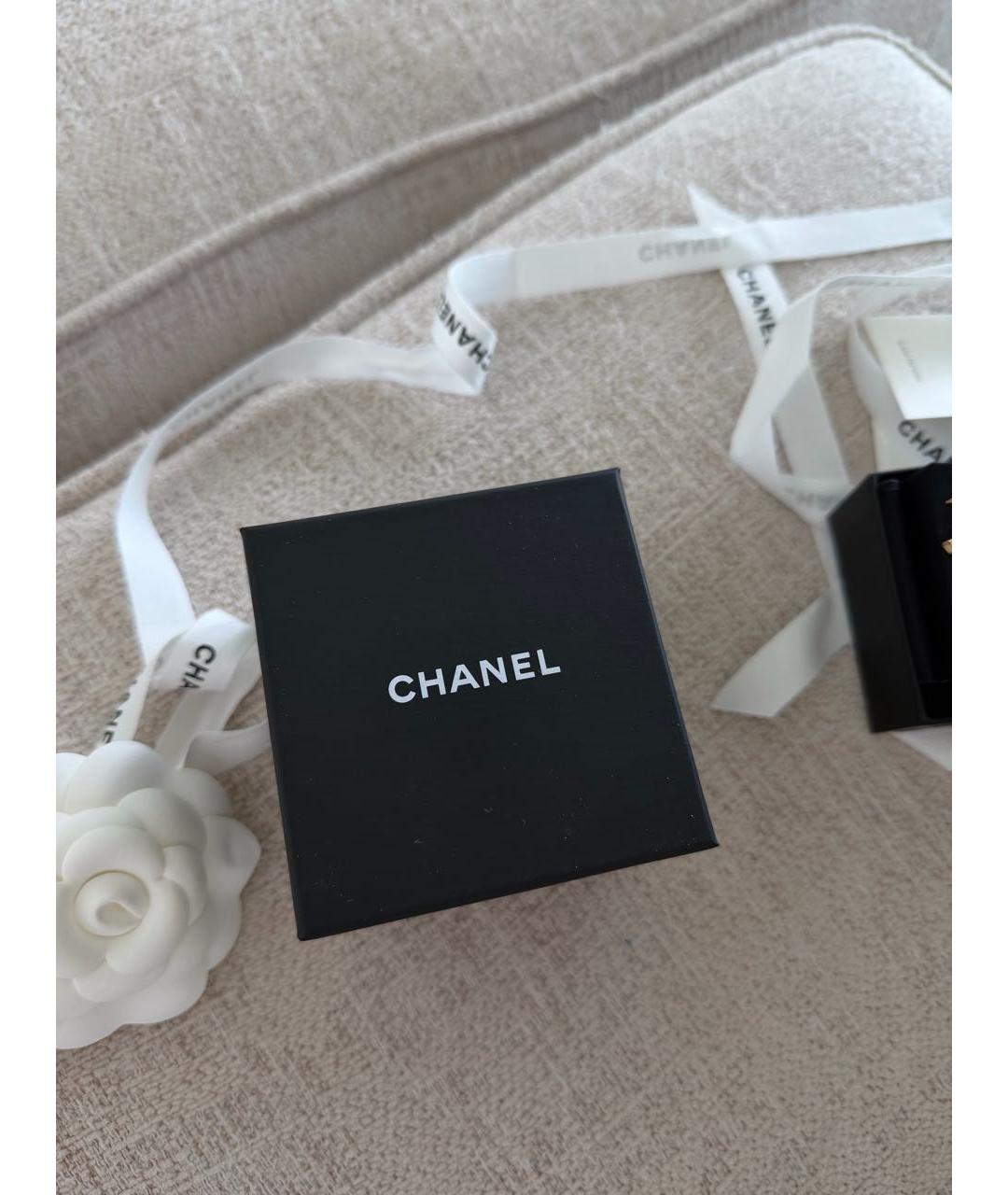 CHANEL Черные кожаные серьги, фото 4