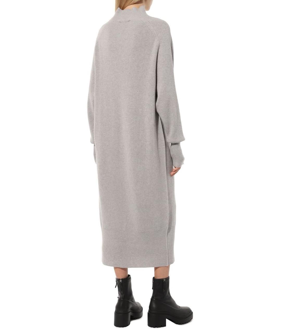 ANTONELLI FIRENZE Серое шерстяное повседневное платье, фото 2