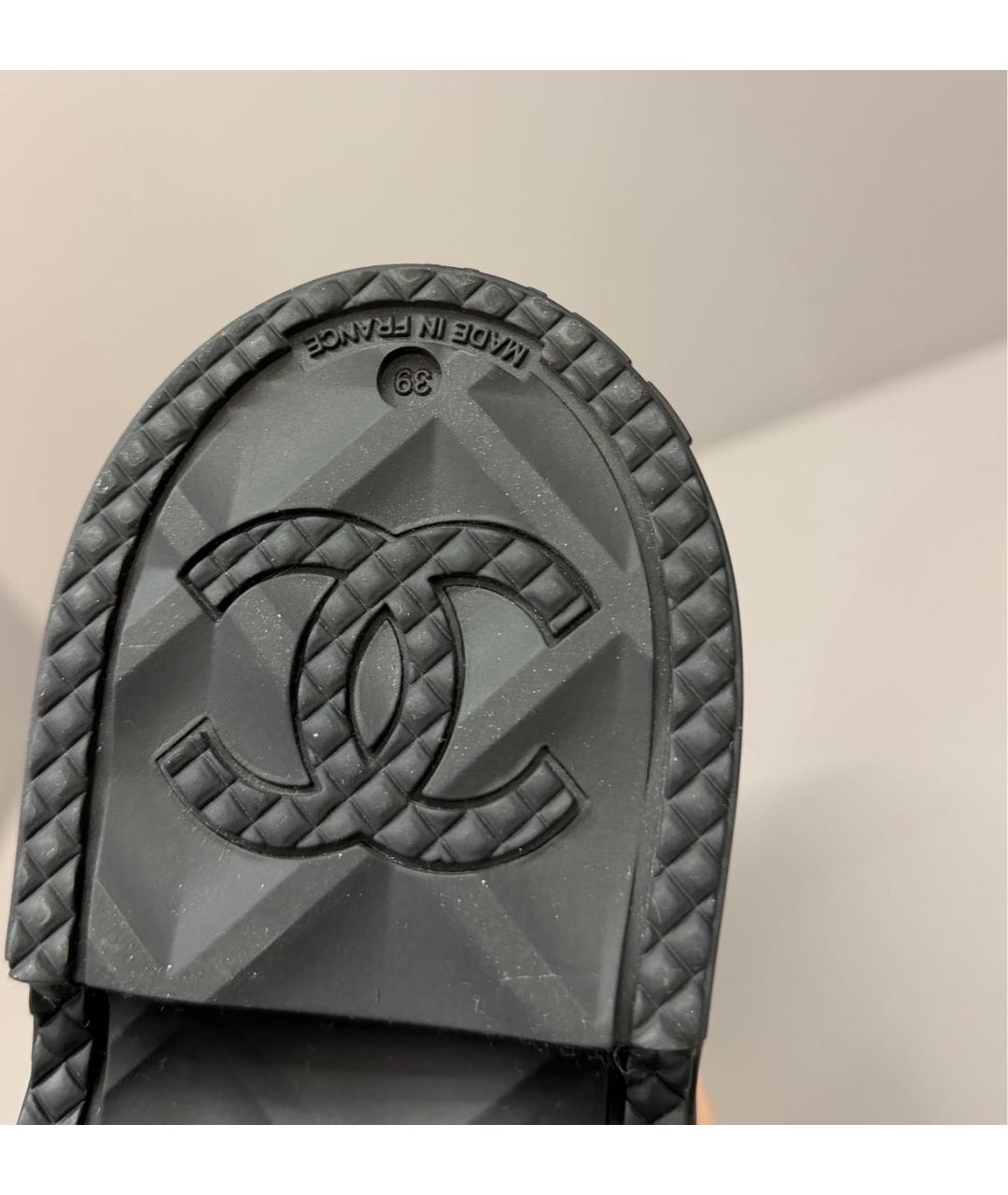 CHANEL Черные резиновые сапоги, фото 5