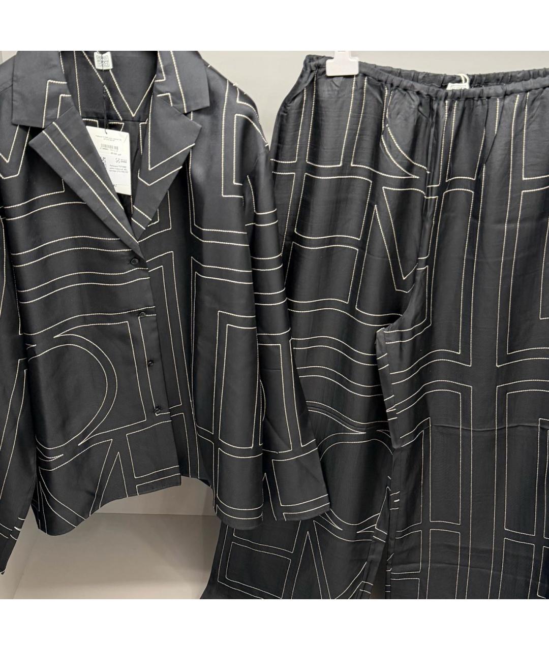 TOTEME Черный шелковый костюм с брюками, фото 6