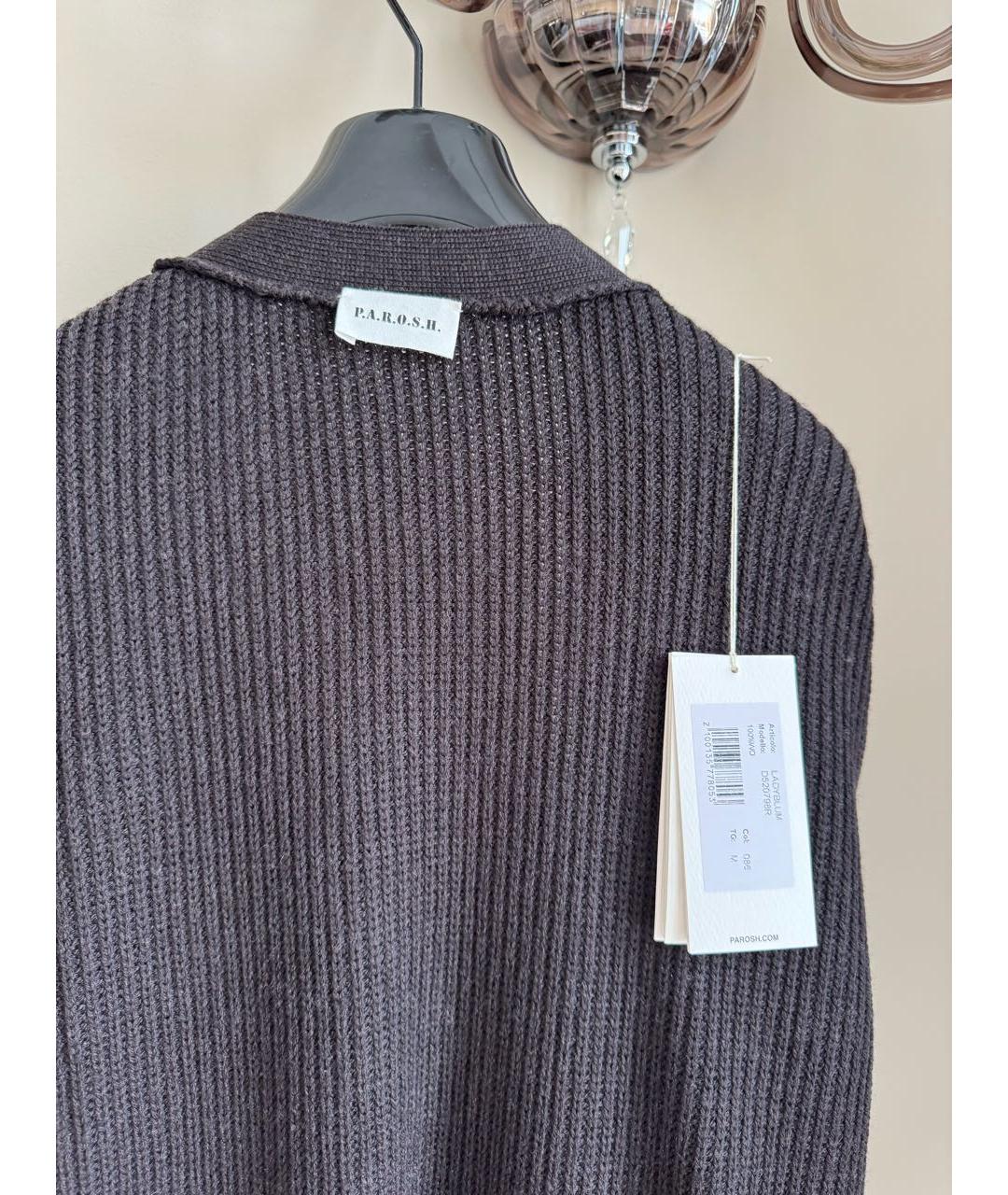 P.A.R.O.S.H. Коричневый шерстяной кардиган, фото 3