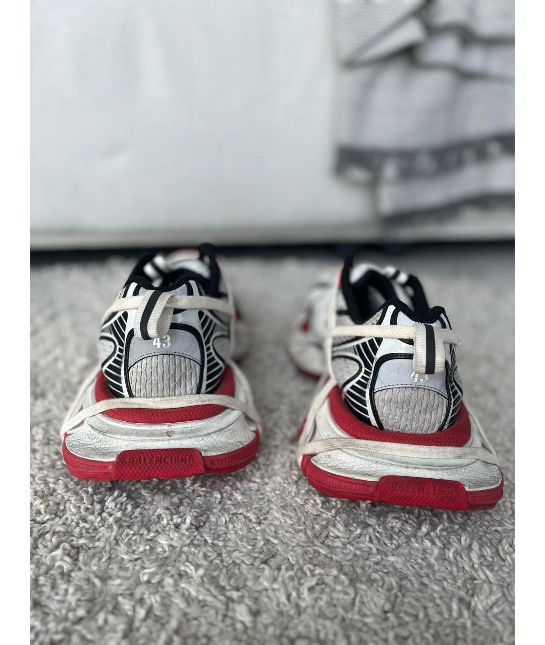 BALENCIAGA Белые кожаные низкие кроссовки / кеды, фото 6