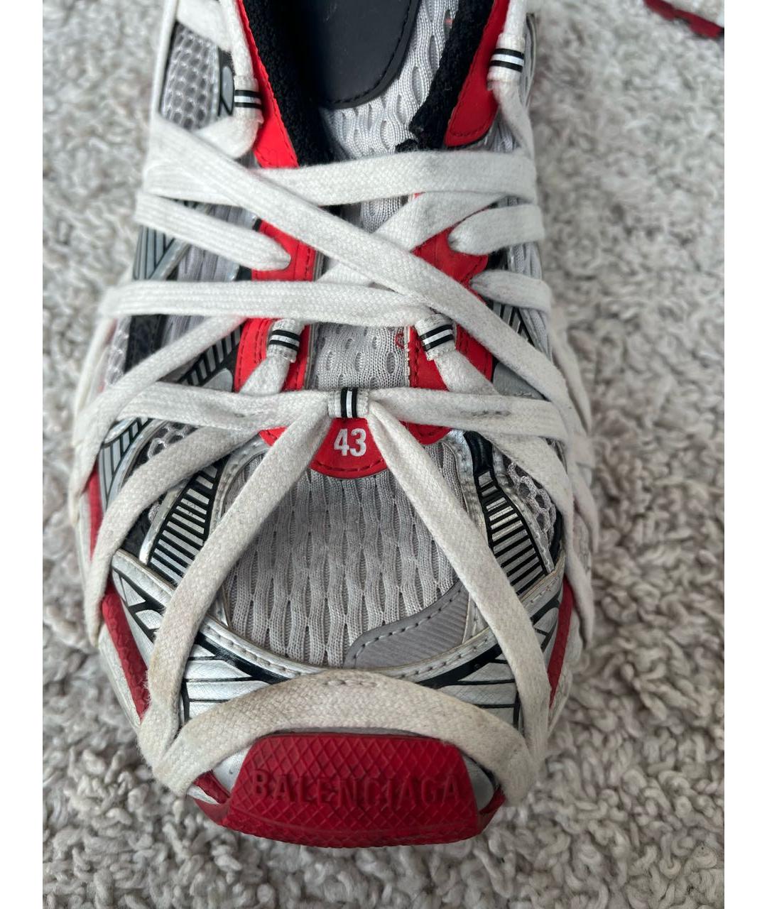 BALENCIAGA Белые кожаные низкие кроссовки / кеды, фото 2