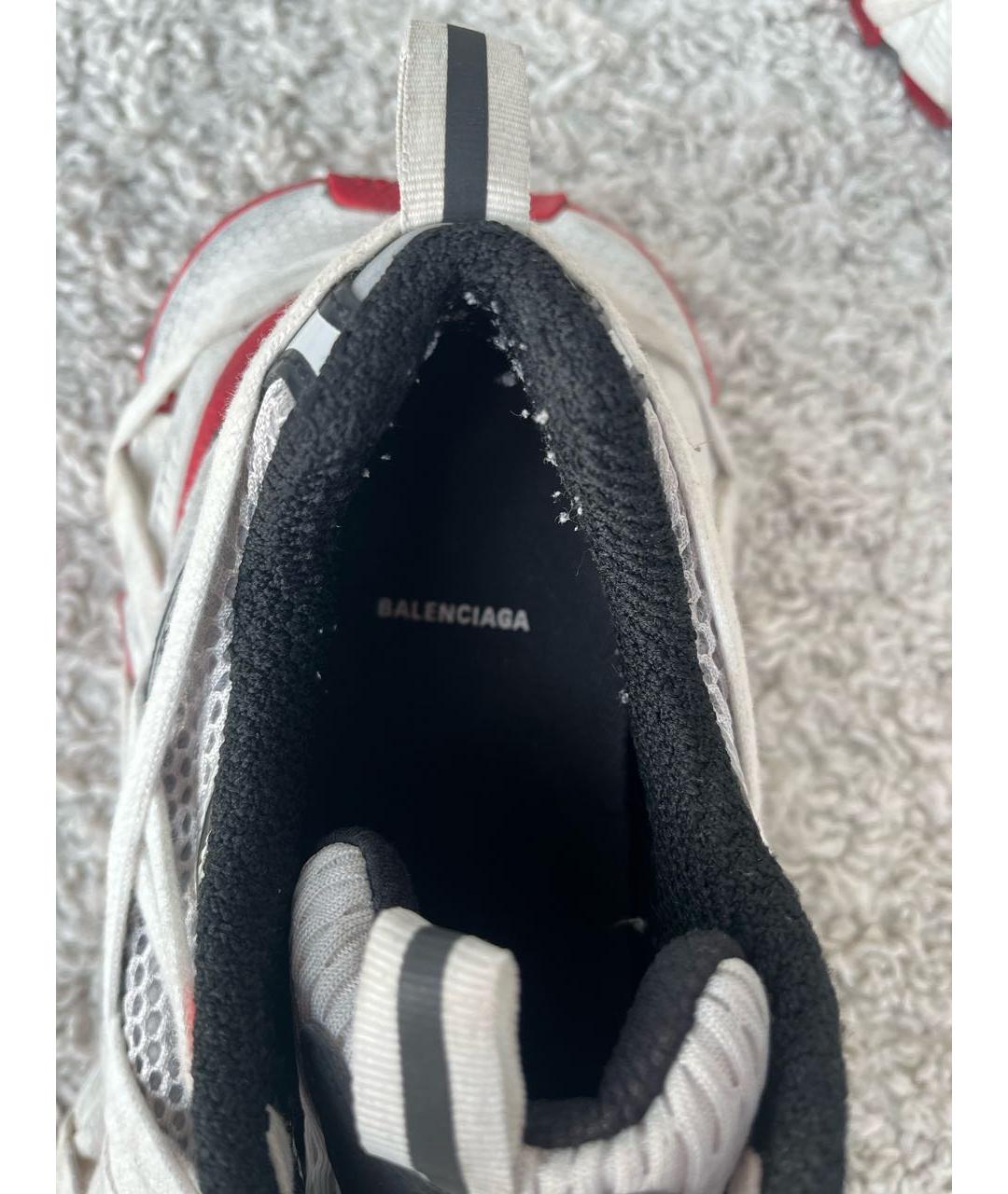 BALENCIAGA Белые кожаные низкие кроссовки / кеды, фото 4