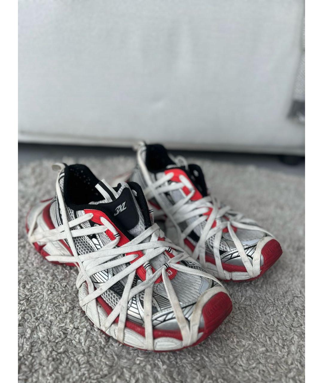 BALENCIAGA Белые кожаные низкие кроссовки / кеды, фото 7