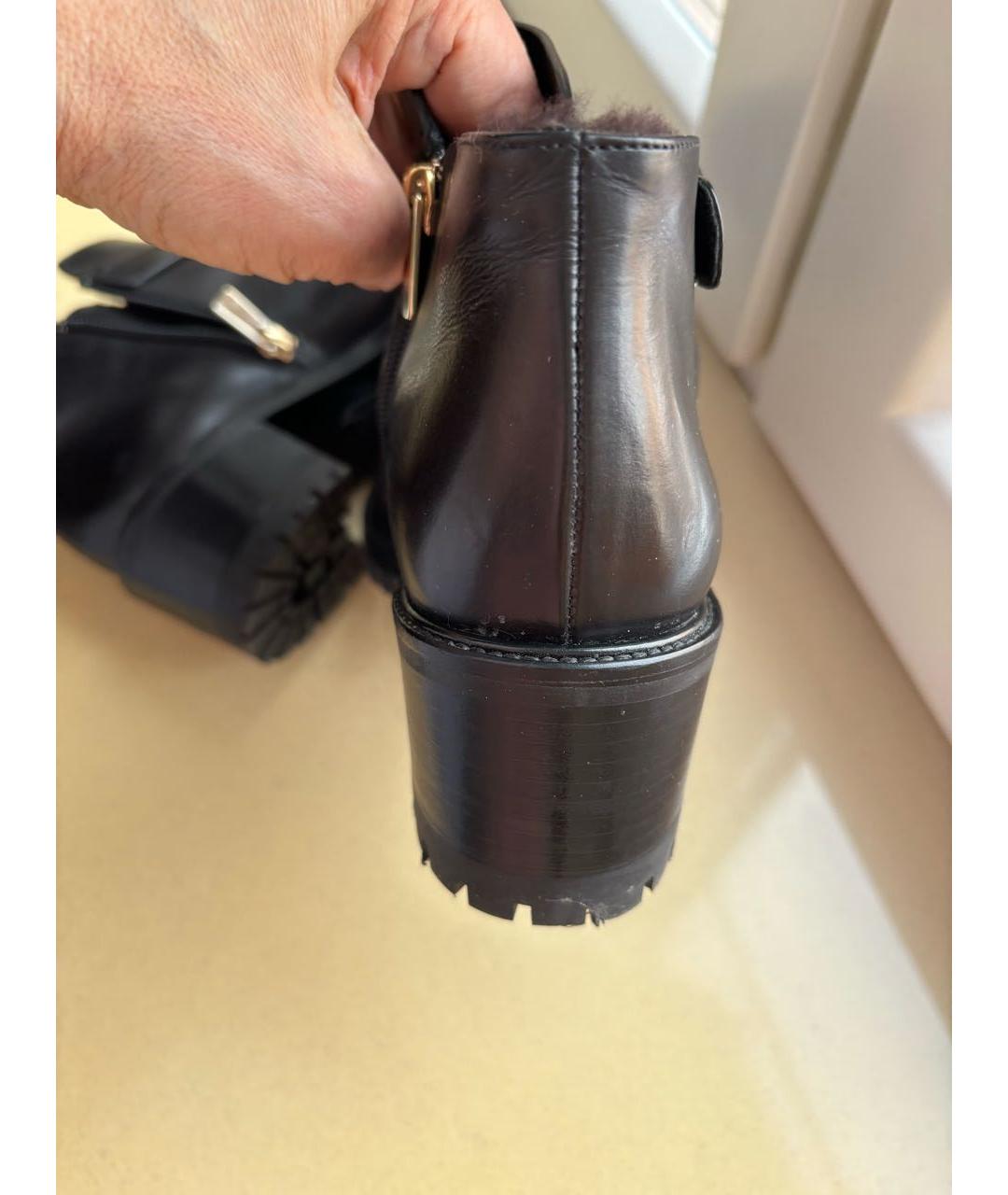 FRATELLI ROSSETTI Черные кожаные ботильоны, фото 3