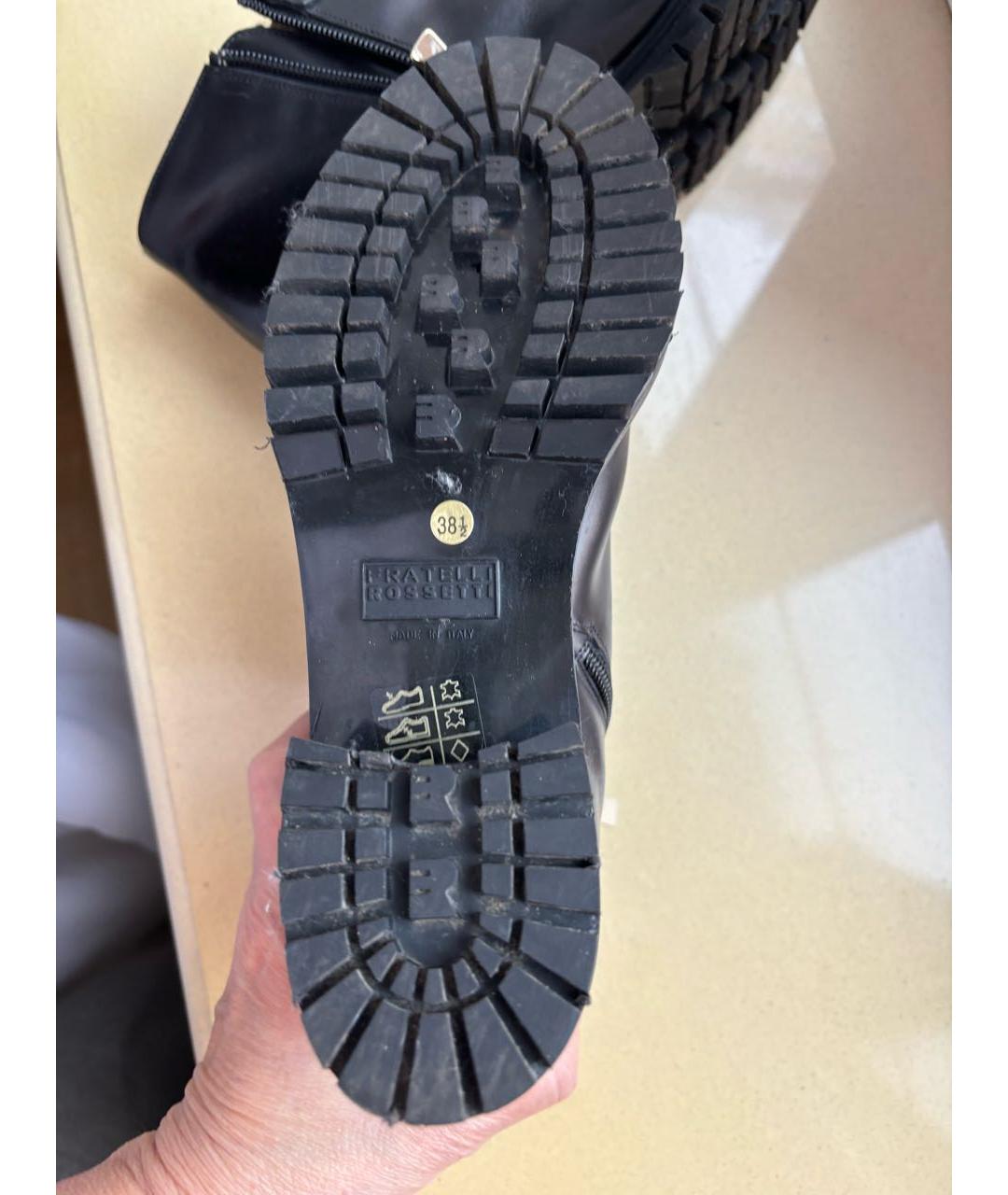 FRATELLI ROSSETTI Черные кожаные ботильоны, фото 4