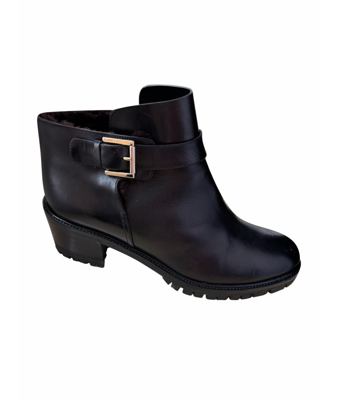 FRATELLI ROSSETTI Черные кожаные ботильоны, фото 1