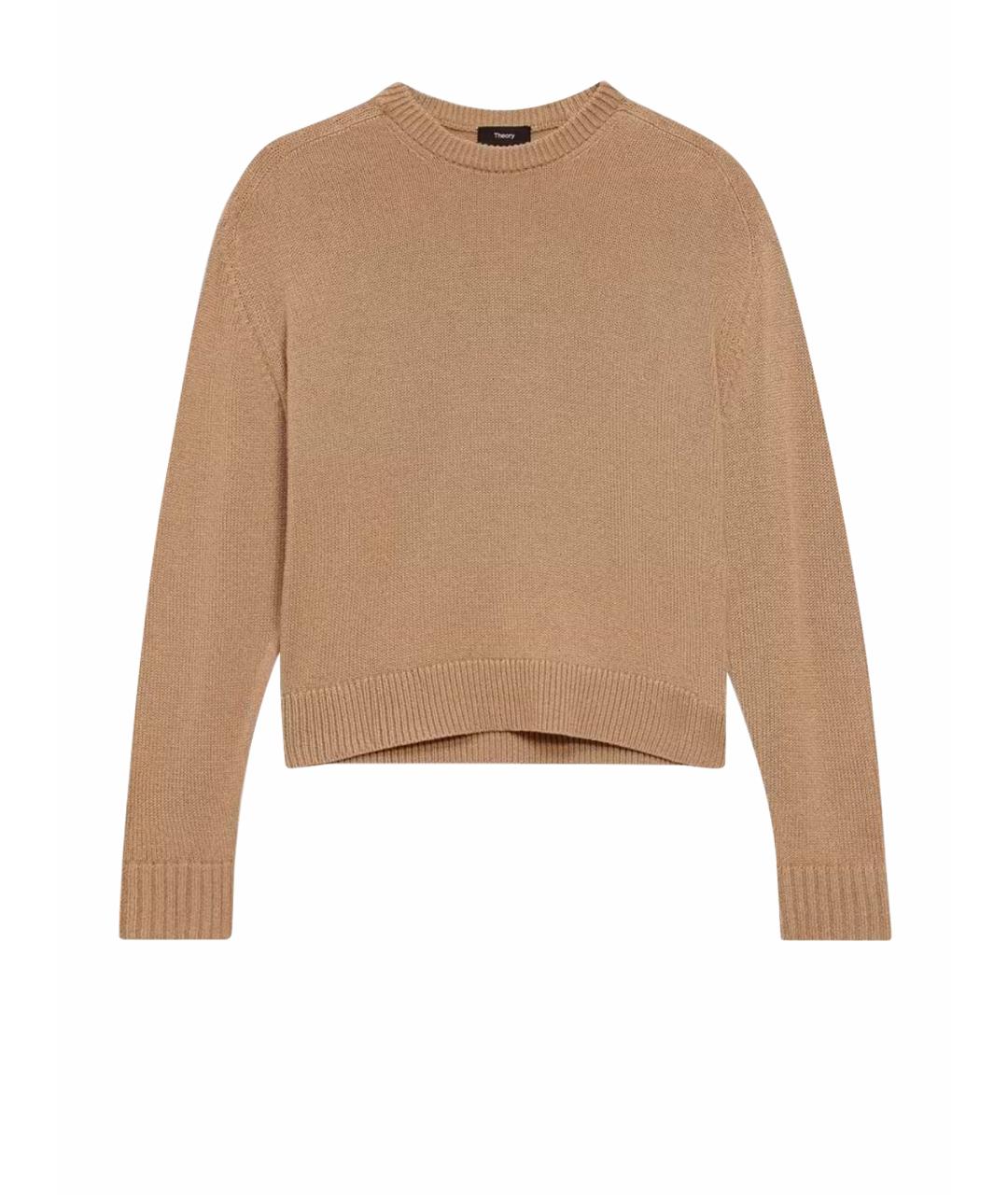 THEORY Коричневый кашемировый джемпер / свитер, фото 1