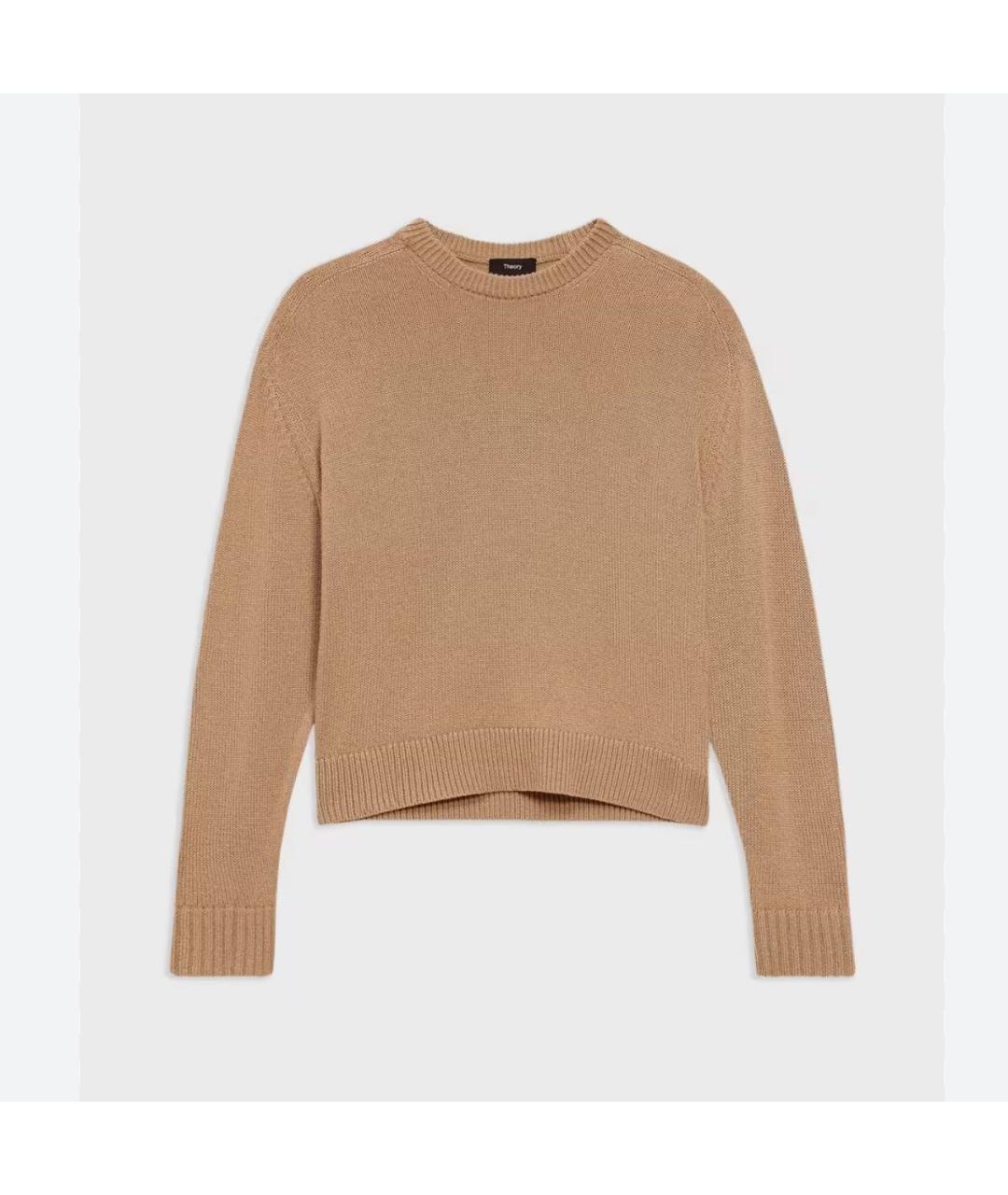 THEORY Коричневый кашемировый джемпер / свитер, фото 9