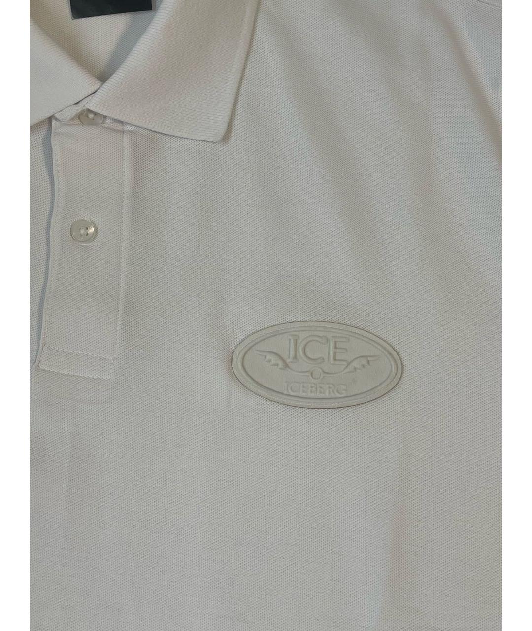 ICEBERG Белое хлопковое поло с коротким рукавом, фото 3