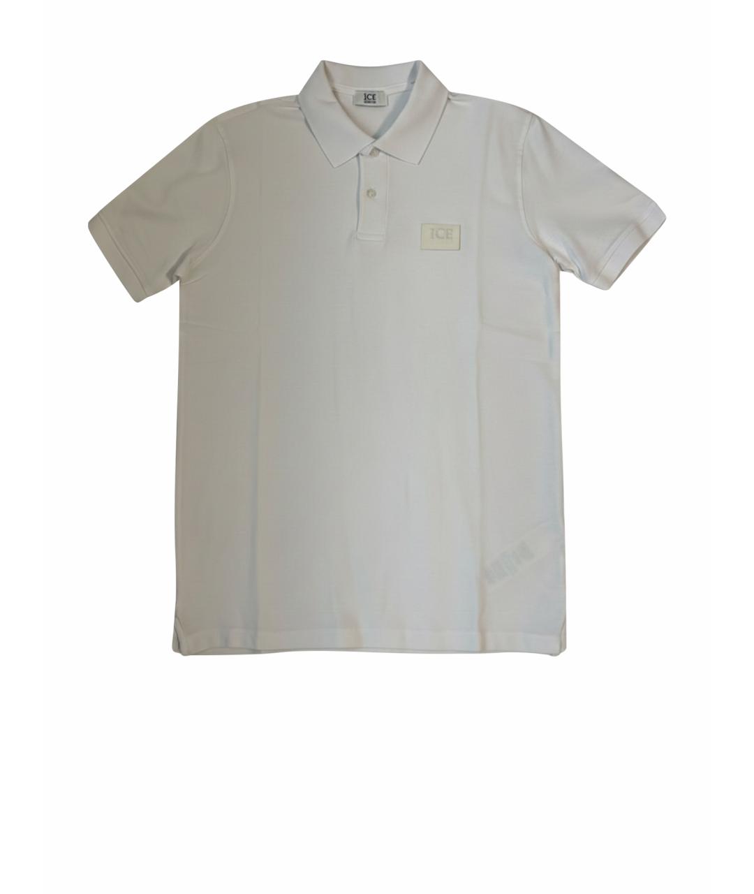 ICEBERG Белое хлопковое поло с коротким рукавом, фото 1