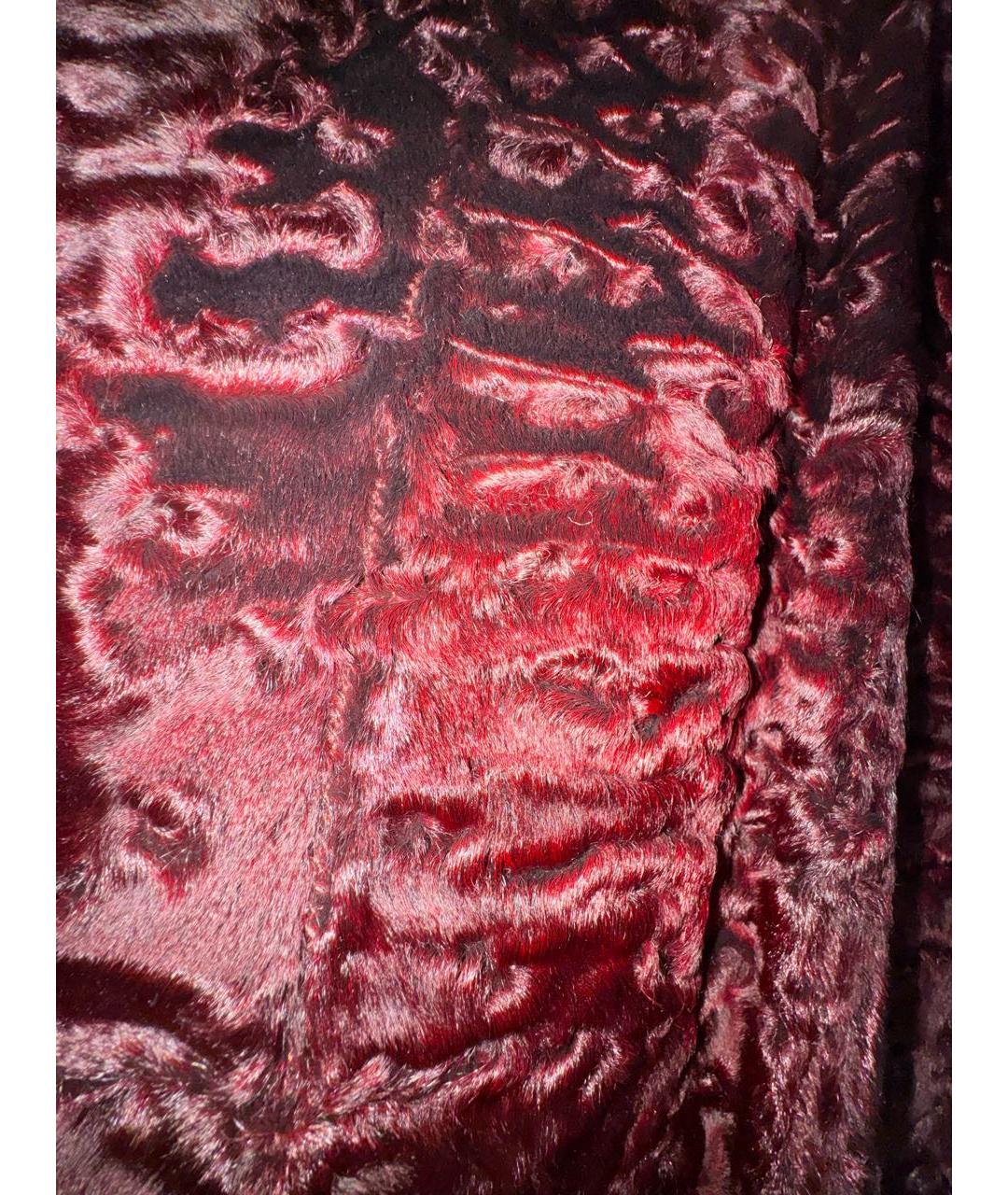 FENDI Бордовая меховая шуба, фото 8
