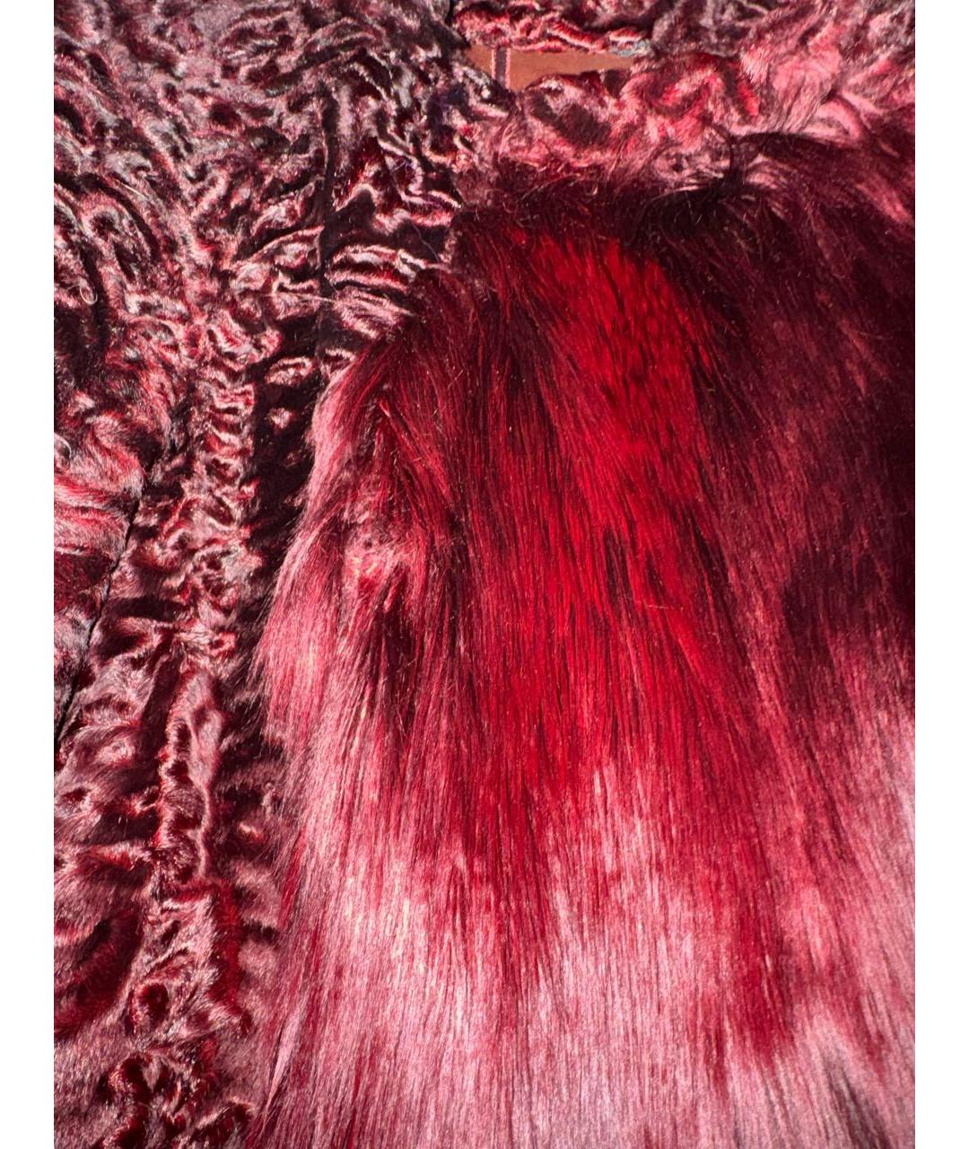 FENDI Бордовая меховая шуба, фото 7